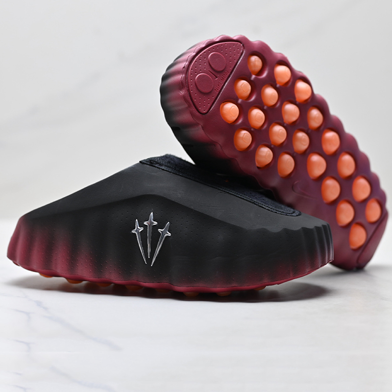Sandalias Nike x NOCTA Mind 001 Iceman Edición Exclusiva Drake Negro-Borgoña - Imagen 7